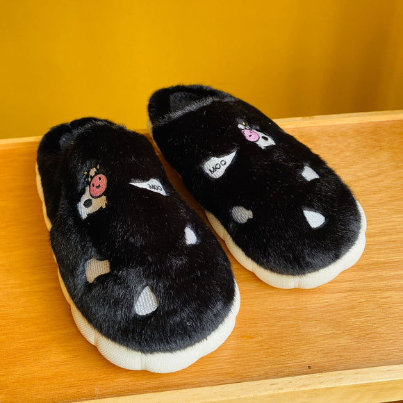 Pantuflas Vaca negra