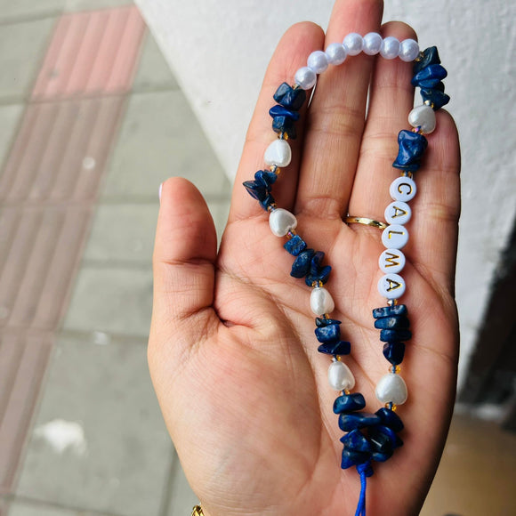 Strap celular calma lapis lazuli