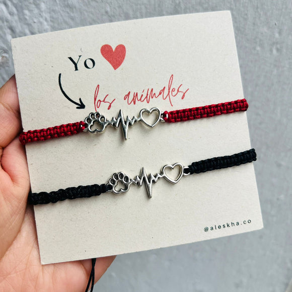 Pulsera Huella Corazón x2