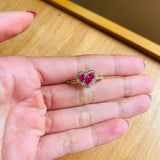 Anillo Heart fucsia