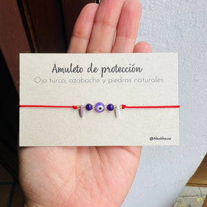 Pulsera amuleto lila mini