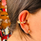 Earcuff punk Perla dorado