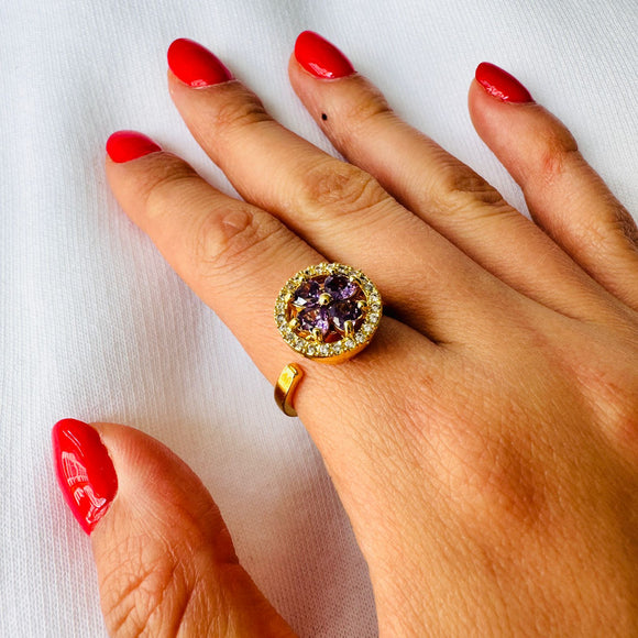 Anillo Lavanda Giratorio